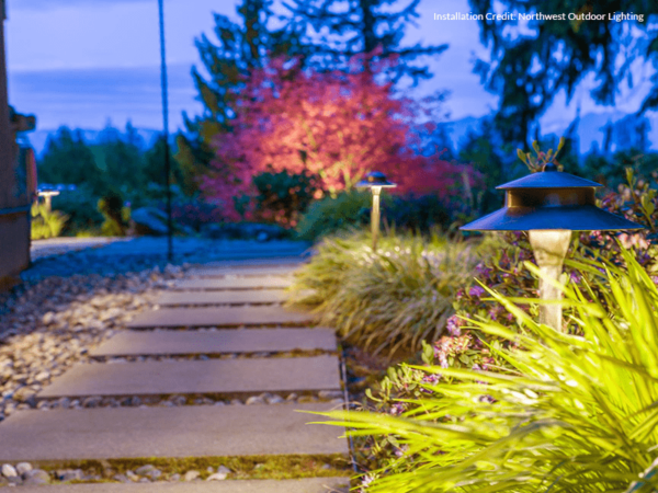 PL013 Brass Path Light Application Photo