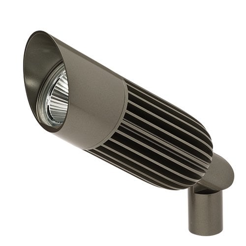 X5 High Power Spotlight in Architectural Bronze - shown with Optional Shroud