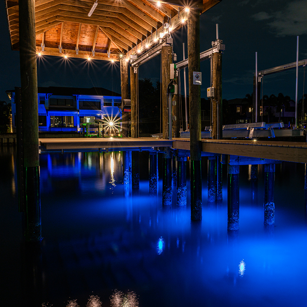 S3 Submersible Super Saturn used for waterfront accent lighting