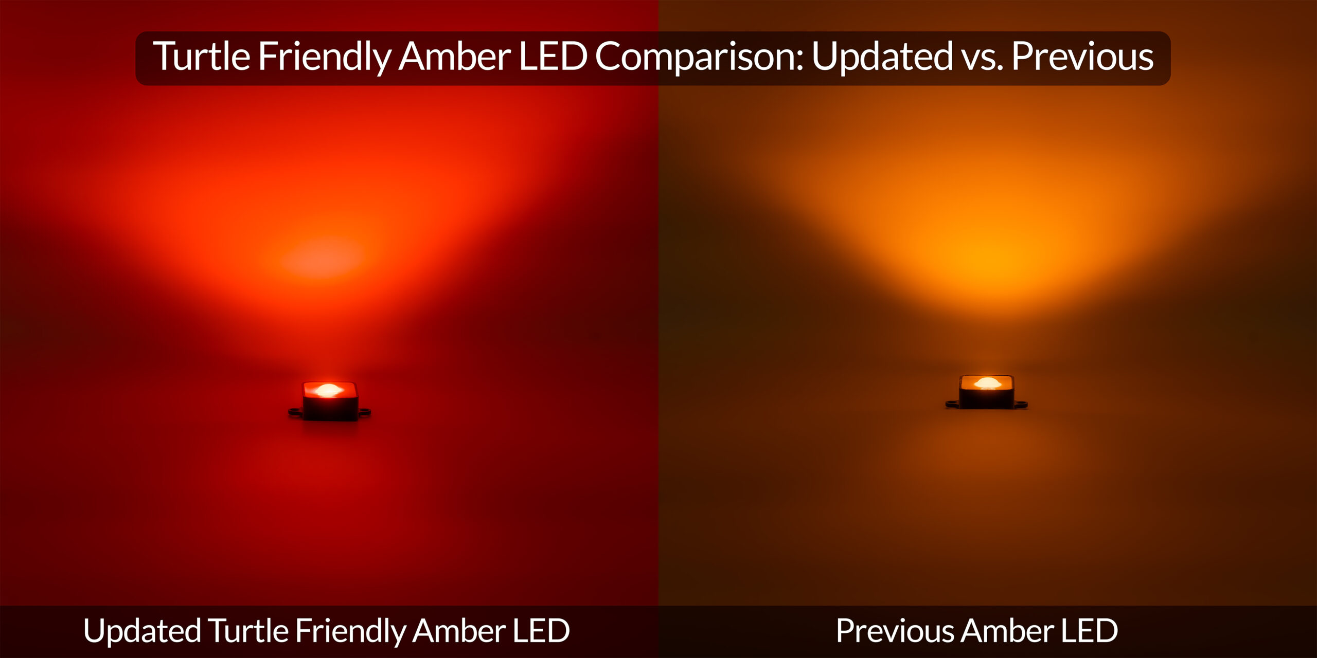 Garden Light LED Turtle-Friendly Amber color update comparison