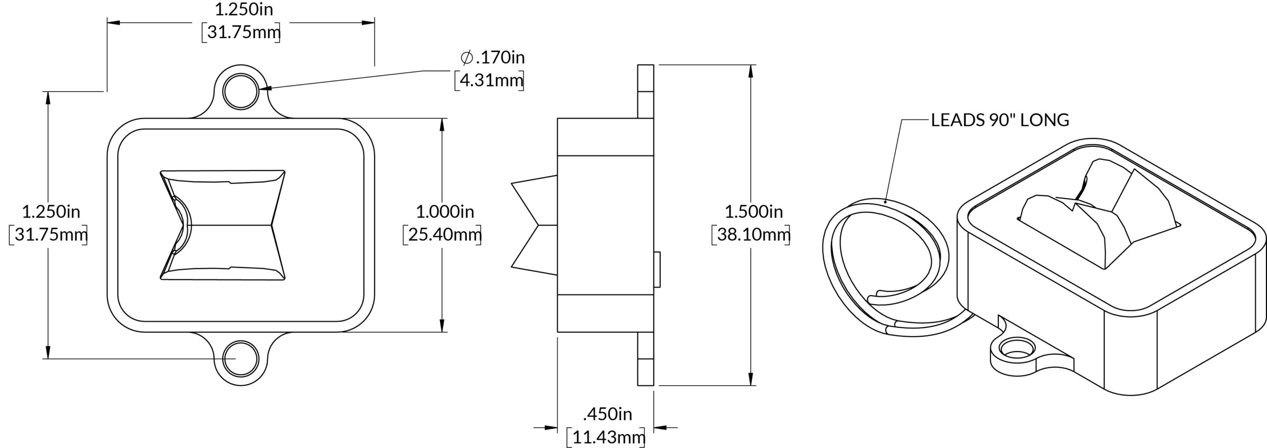 RAM Micro II dimension drawing