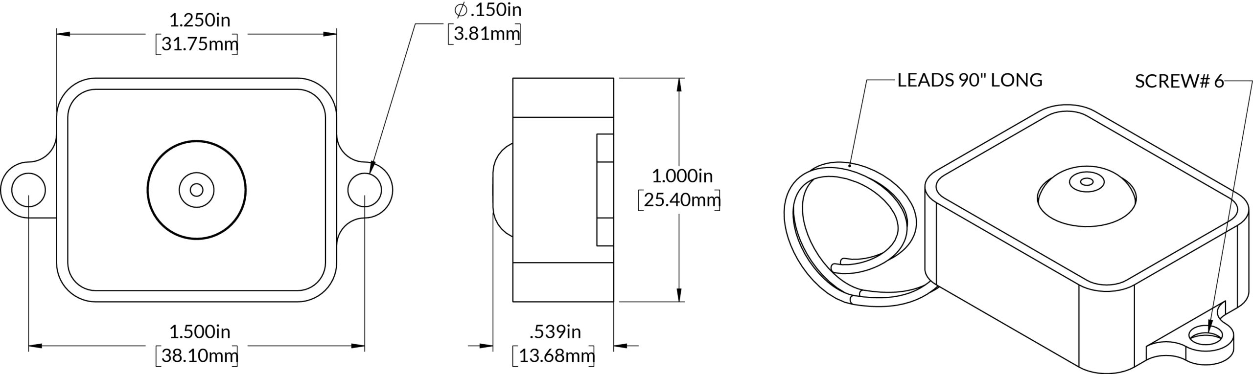 MM RAIL Micro Max Rail dimension drawing